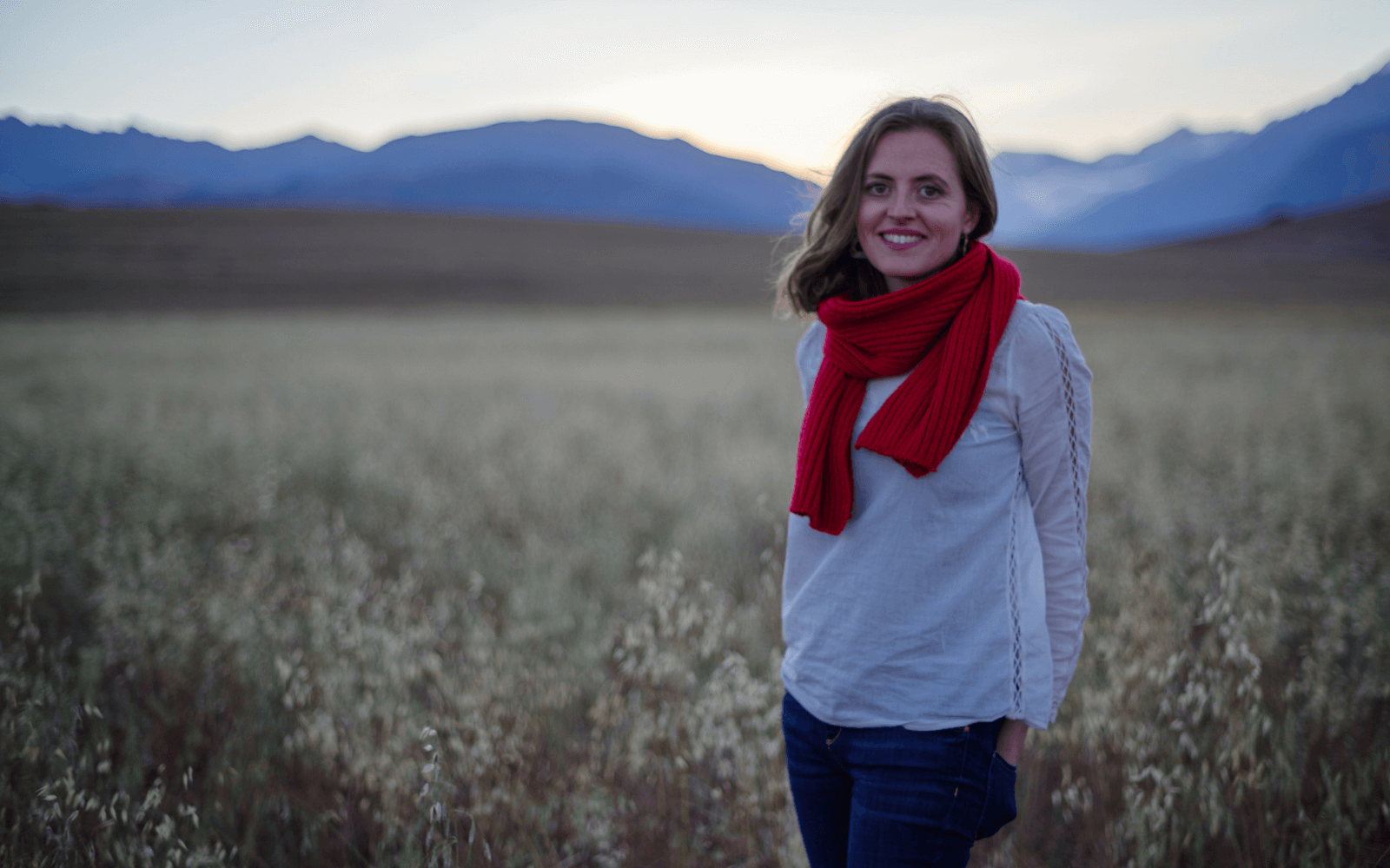 Nunaïa Founder Nicola Connolly in the Andes Mountains of Peru